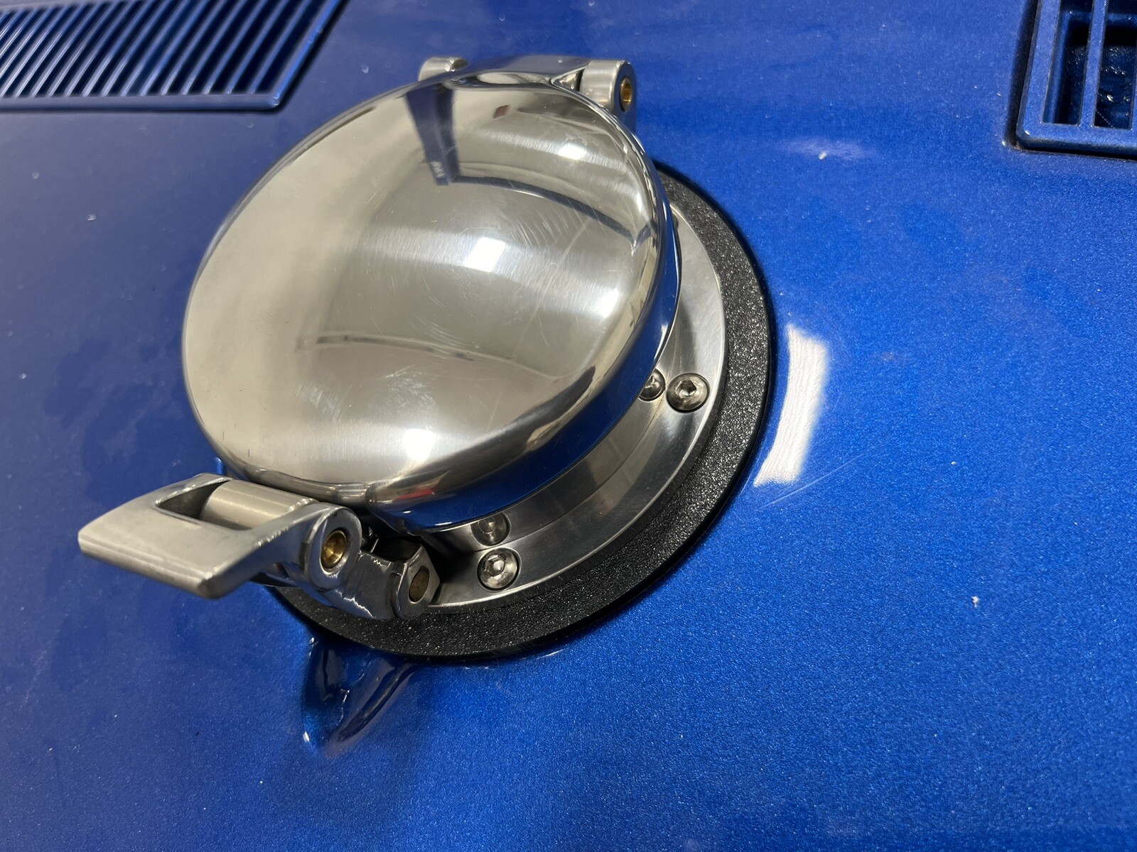 1978-82 C3 CORVETTE Gas Filler Lid Door Cap ADAPTER Cobra Fuel Race