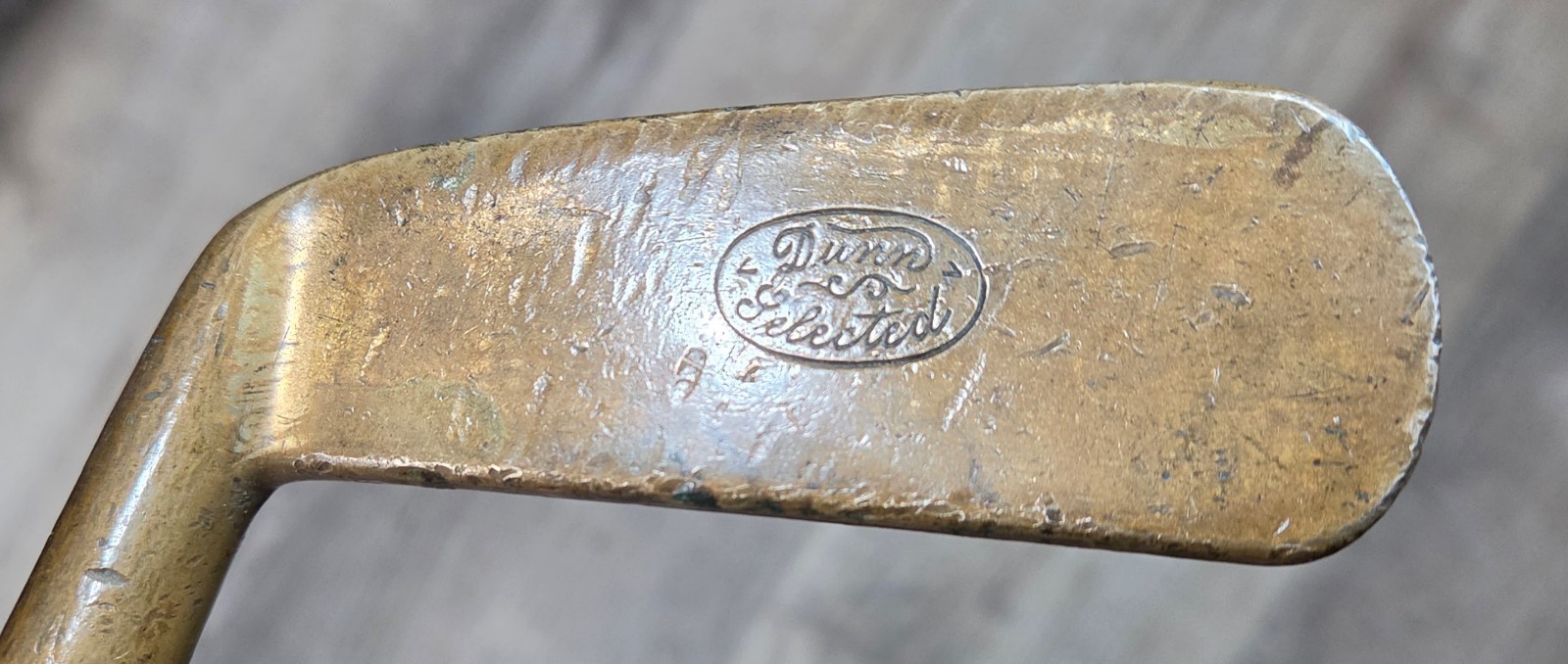 Antique Vintage Left Hand Brass Willie Dunn Hickory Wood Shaft Golf Club Putter Antique Vintage Left Hand Brass Willie Dunn Hickory Wood Shaft Golf Club Putter
