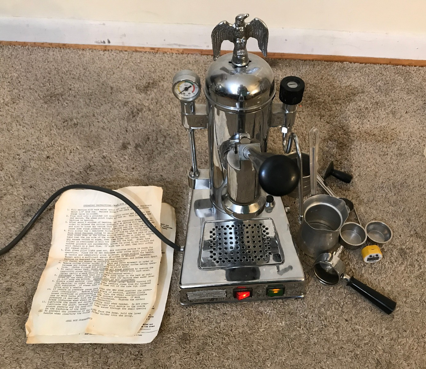 Vintage Zacconi Riviera Italian Espresso Machine Vintage Zacconi Riviera Italian Espresso Machine