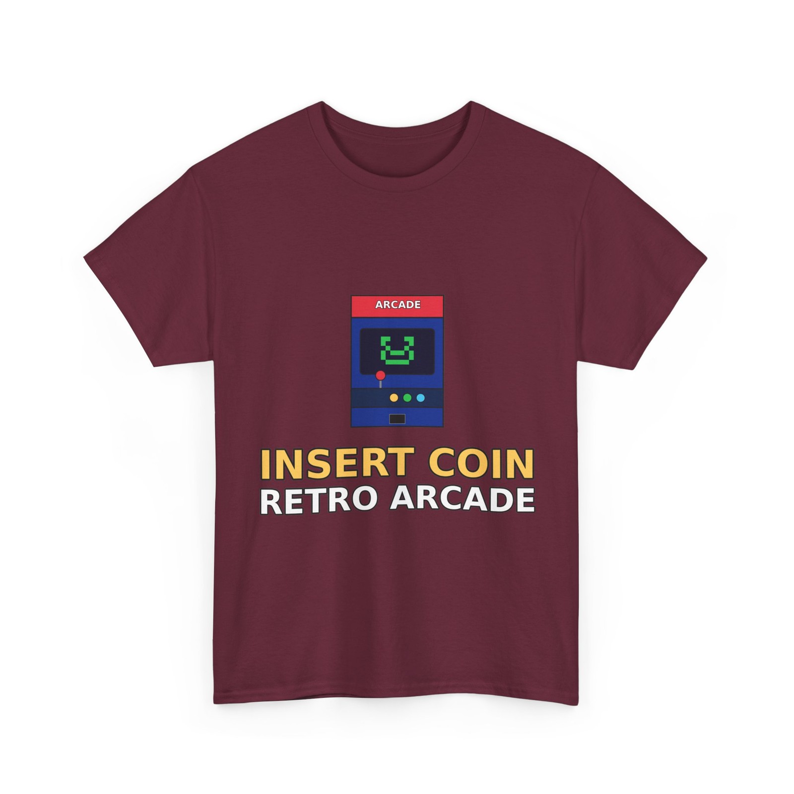 Insert Coin Retro Arcade T-Shirt Vintage 80s Video Game Graphic Tee Gift