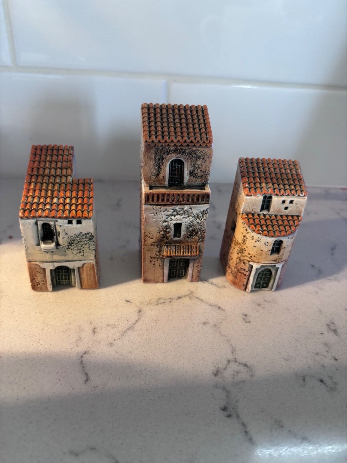 Set of 3 Gault original ceramic buildings Set of 3 Gault original ceramic buildings