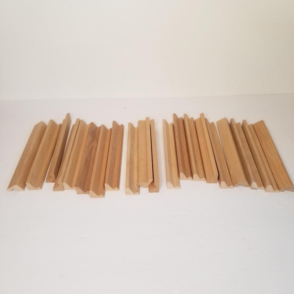 20 Scrabble wood tile racks holders genuine game parts wood crafts 20 Scrabble wood tile racks holders genuine game parts wood crafts