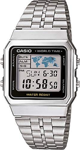 Casio Vintage A500WA-1D Digital Watch Silver Stainless Steel Band