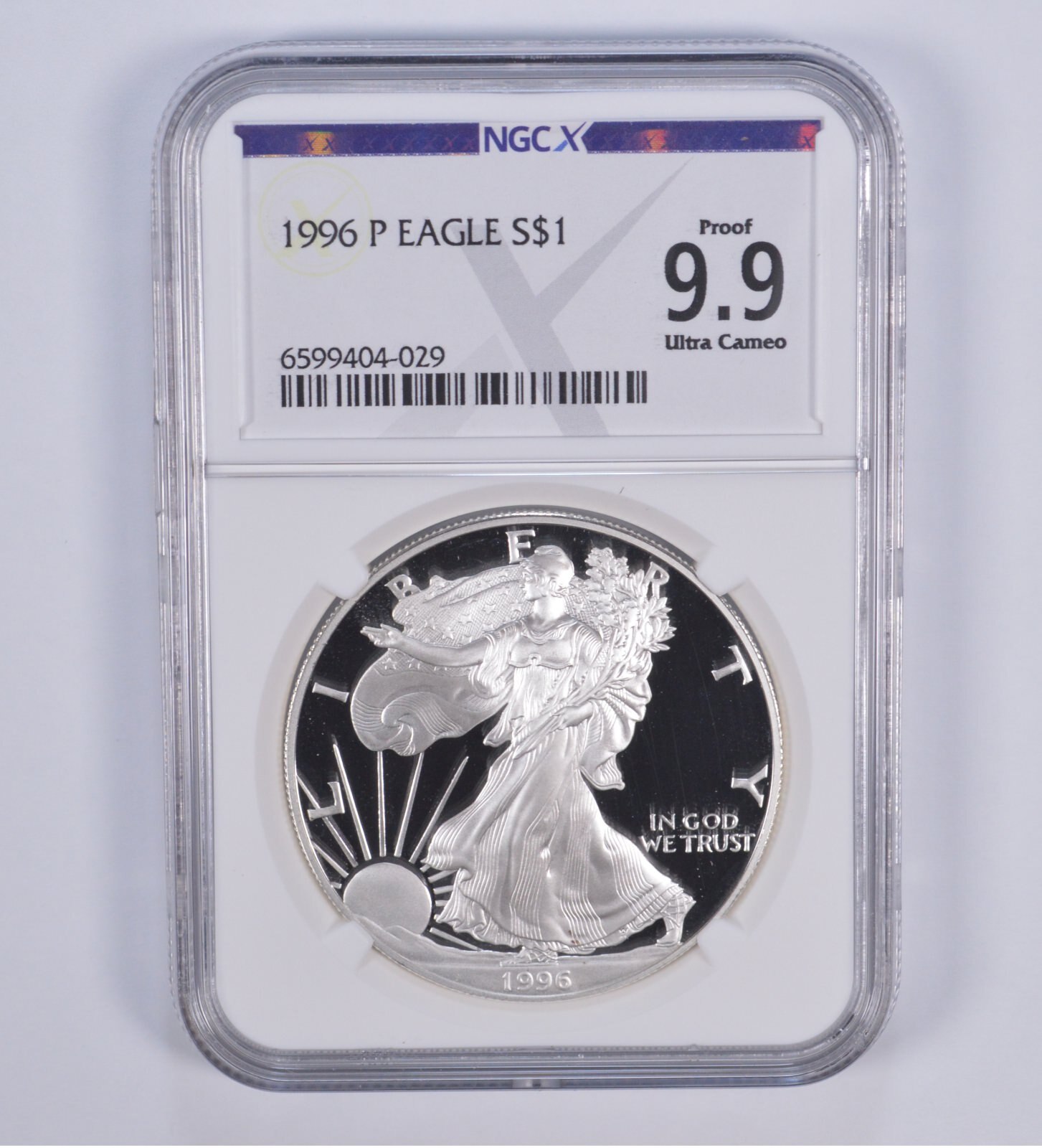 1996-P American Silver Eagle Proof 9.9 NGC X NGCX - Almost PERFECT 1996-P American Silver Eagle Proof 9.9 NGC X NGCX - Almost PERFECT