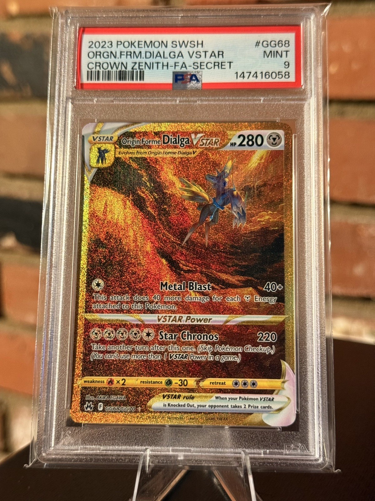 2023 Pokemon SWSH Crown Zenith Orgn. FRM. Dialga VSTAR Fa Secret PSA 9 #GG68