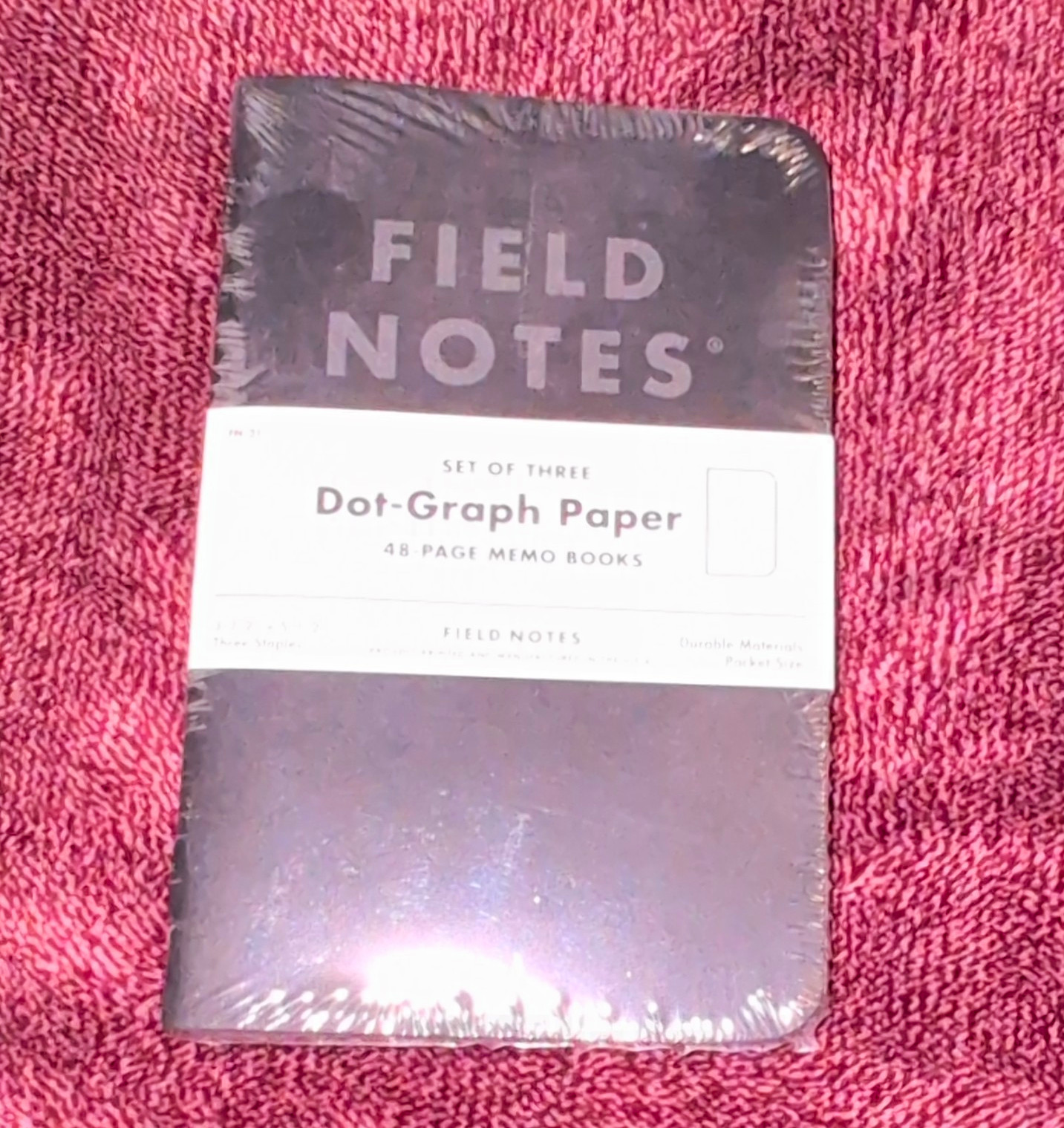 Field Notes Dot-Graph Paper Memo Books Set of 3, 48 Pages Each, A6 Black