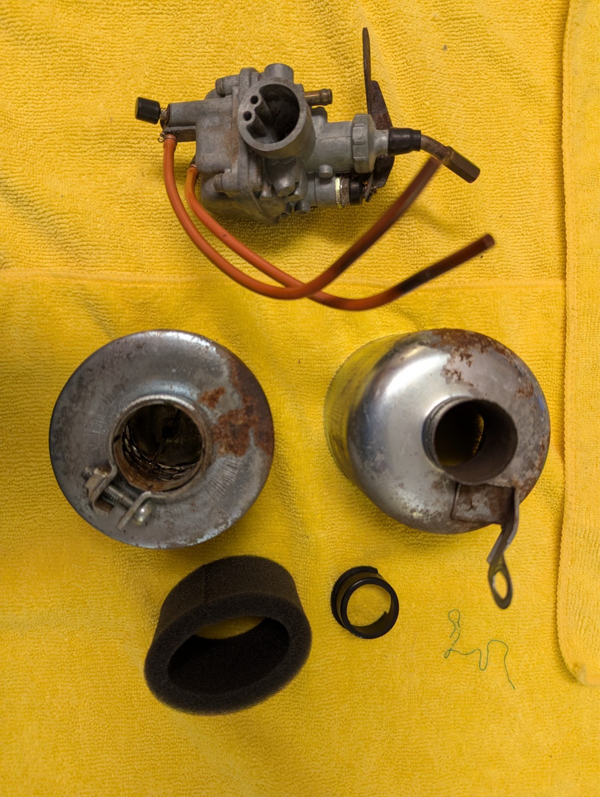 Kawasaki KV75 MT1 Carburetor and Air Cleaner Assembly including clamp & grommet