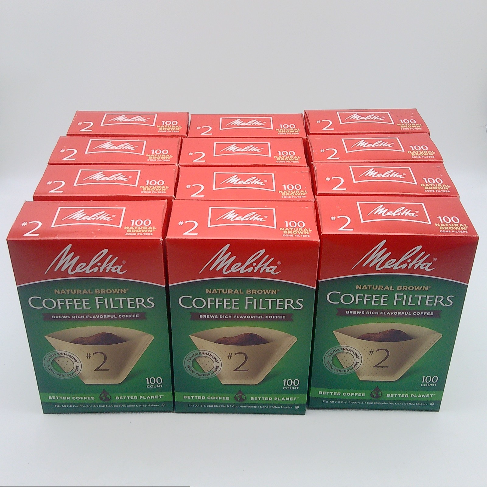 Melitta #2 Cone Natural Brown Coffee Filters (1200 Filters)