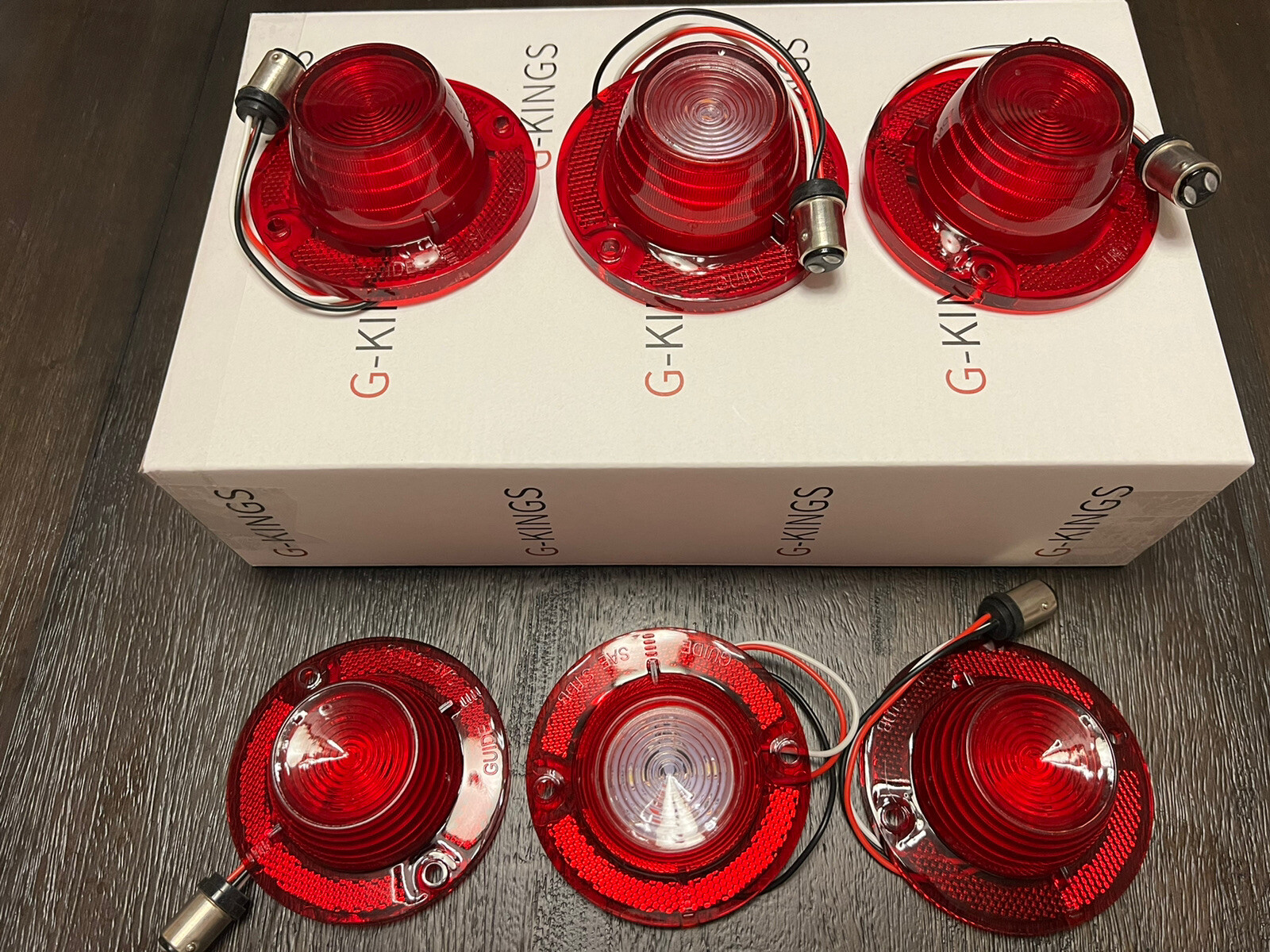 1962 Chevy Impala LED Tail Light & Backup Lens Set 6pc Red Pair Upgrade LH RH