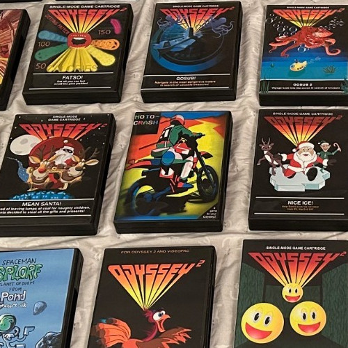 MOTO CRASH Odyssey2 Videopac homebrew videogame cartridge Magnavox game box