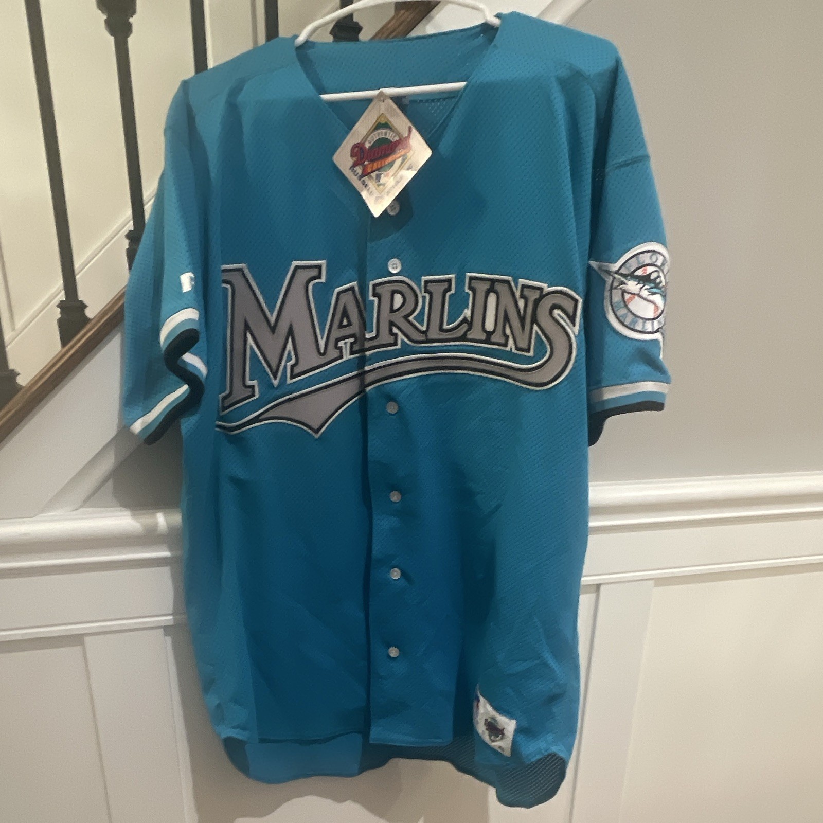 Russell Athletic Florida Marlins Baseball Jersey Blue Diamond Collection 48 #22 Russell Athletic Florida Marlins Baseball Jersey Blue Diamond Collection 48 #22
