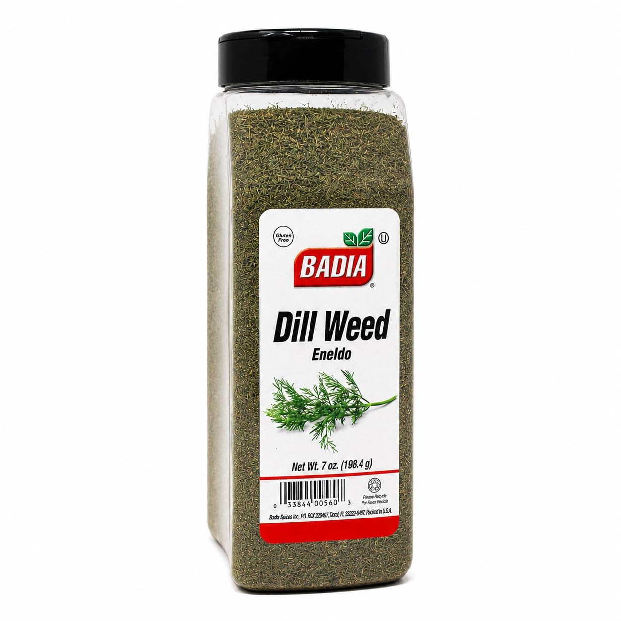 Badia Dill Weed 7 oz – Seasoning Herb for Fish, Pickles, 7 Ounce (Large)