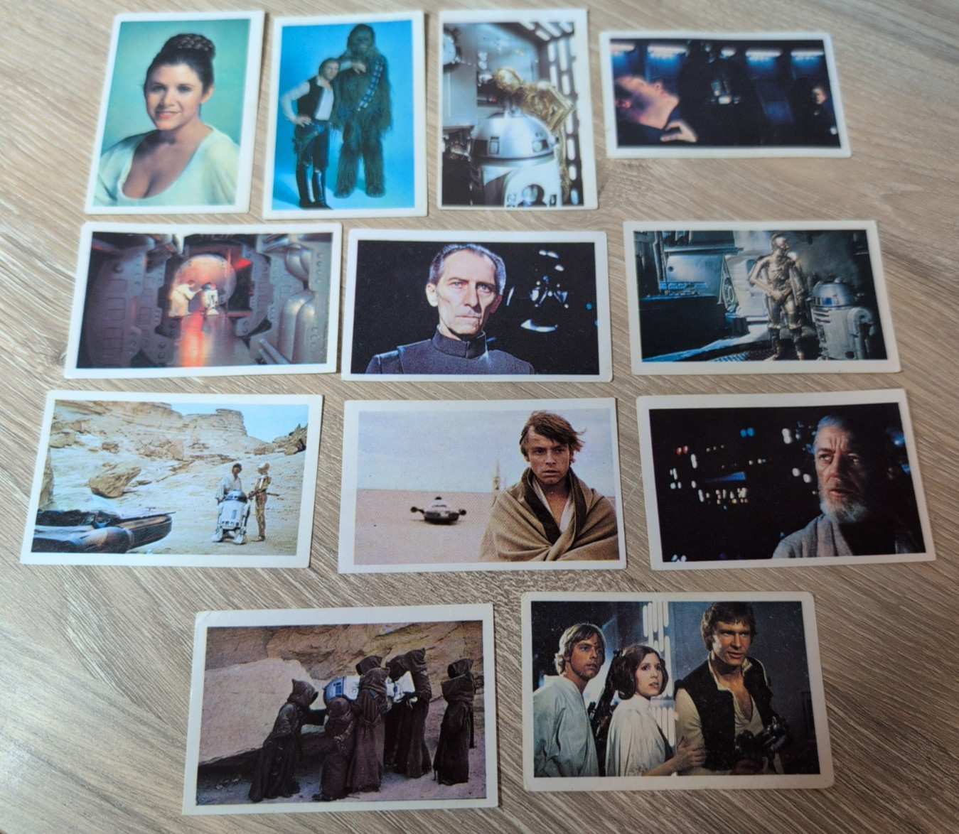 RARE 1977 LA GUERRA de las Galaxias 20th century star wars cards Fair LOT OF 37