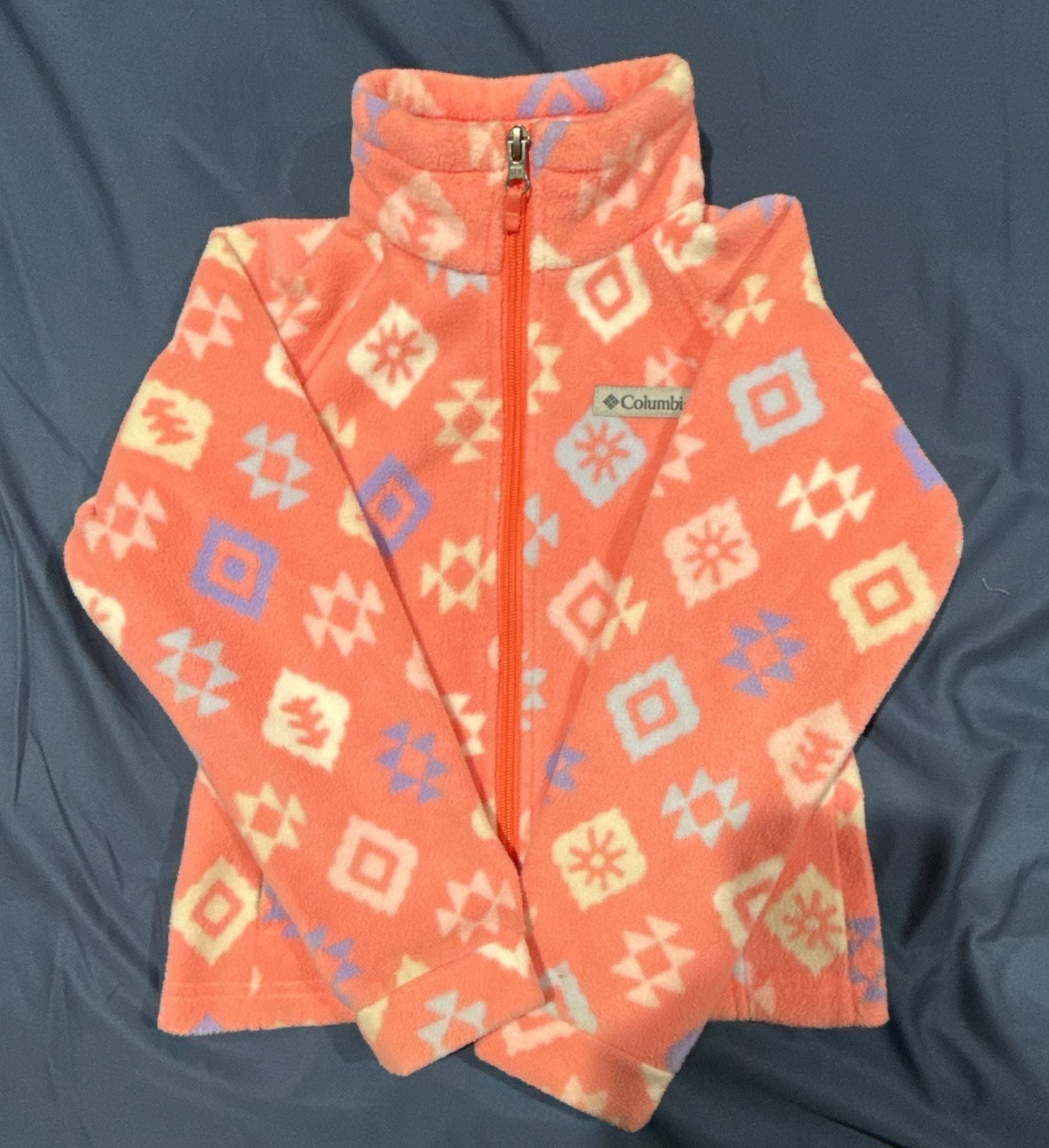 Columbia Benton Springs Fleece Jacket Size XS Pink Aztec Aztec
