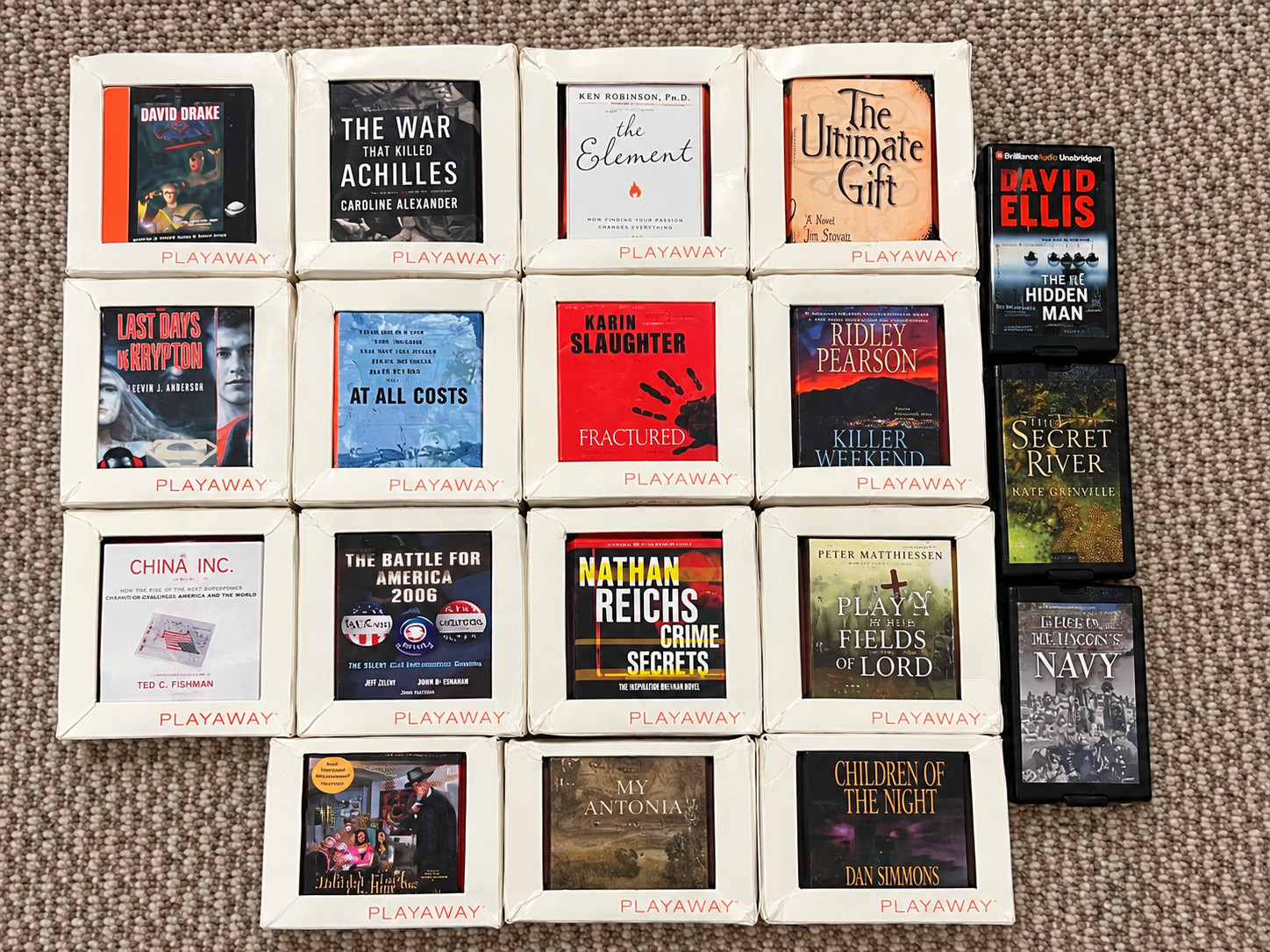 playaway audio books lot