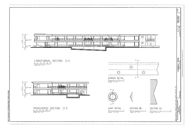 Wildwood Crest NJ Caribbean Motel 1930s HABS Architectural Section Plans