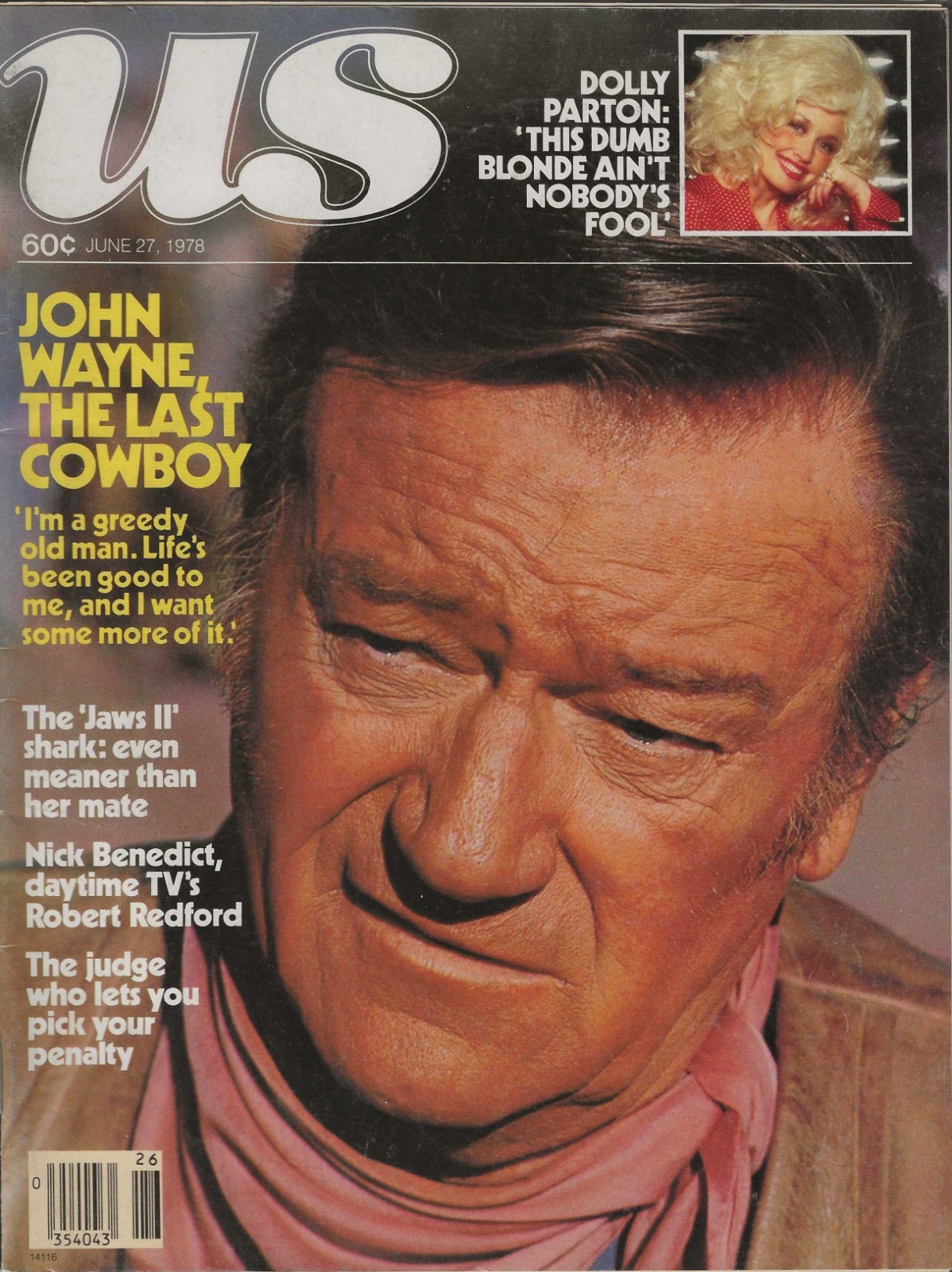 Us Magazine June 27, 1978 John Wayne