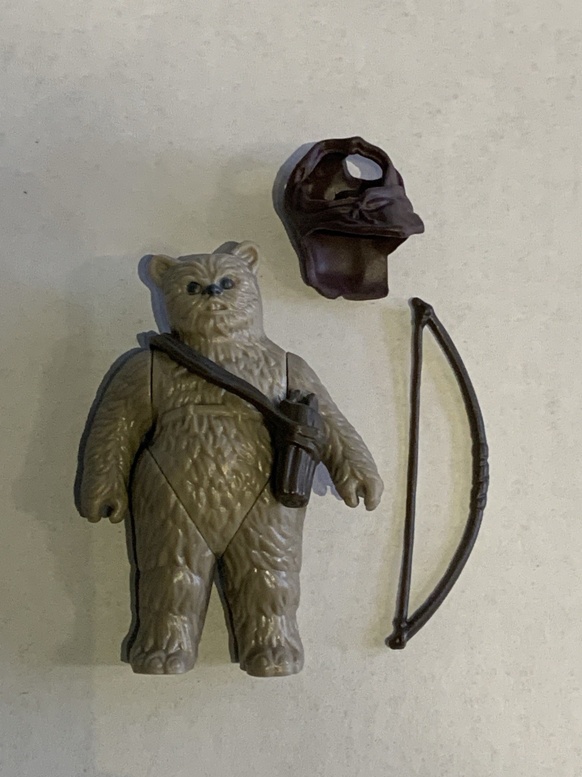 COMPLETE CUSTOM Vintage Star Wars 1985 Last 17 Warok Ewok Action Figure BOW Cowl