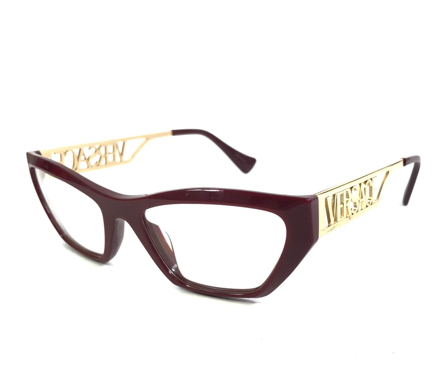 Versace Eyeglasses Frames MOD.3327-U 5381 Bordeaux Burgundy Red Gold 53-18-145