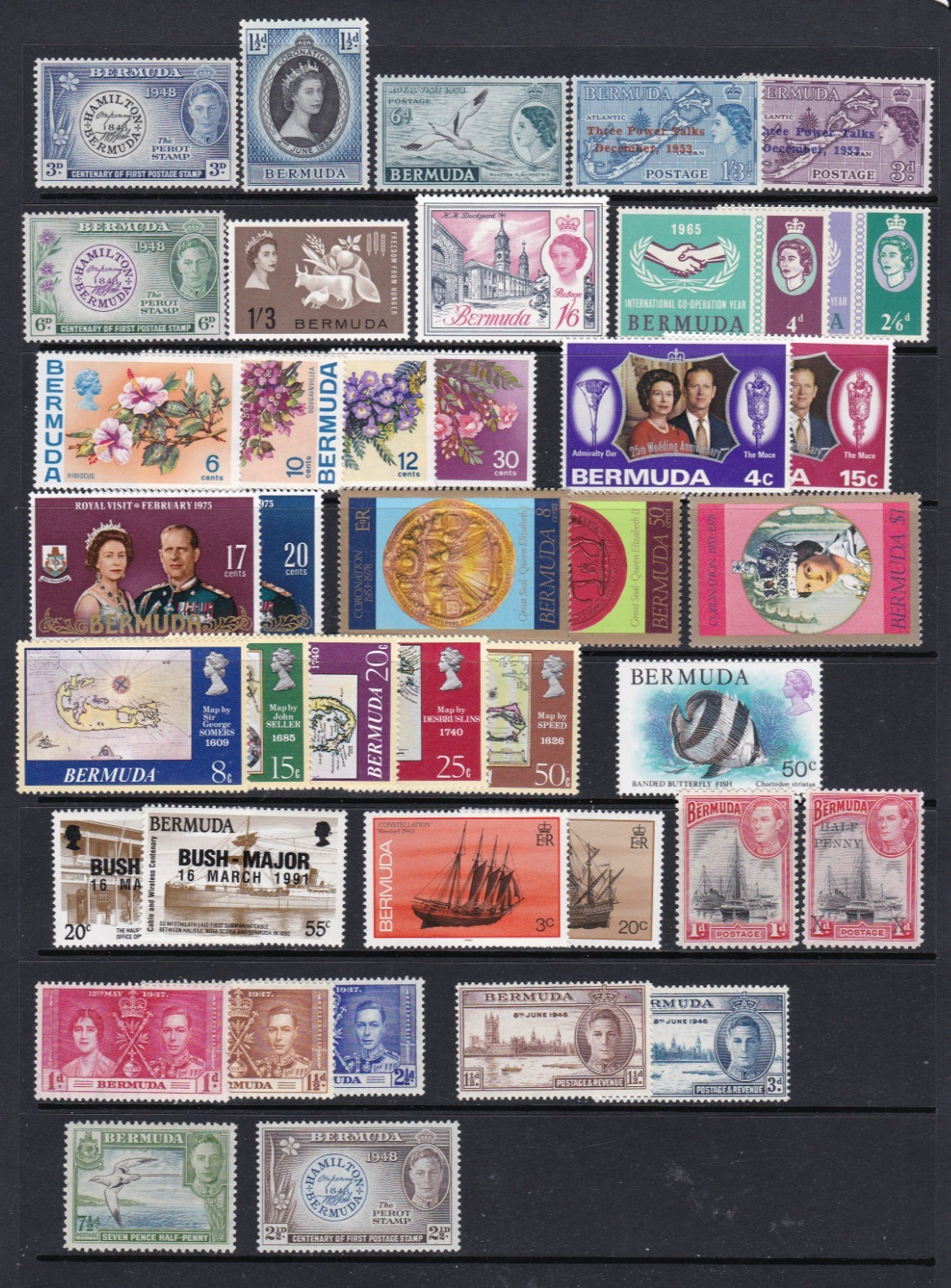 BERMUDA  VARIOUS MINT ISSUES