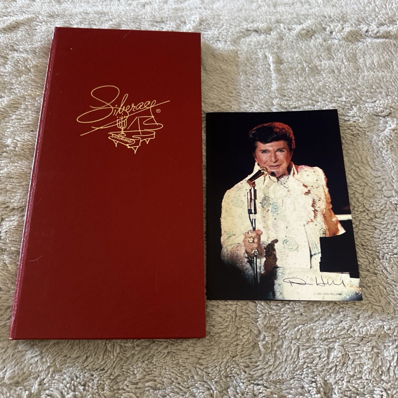 An Evening On Stage With Liberace Dan Helland Act 1 & 2 Program Book & Autograph