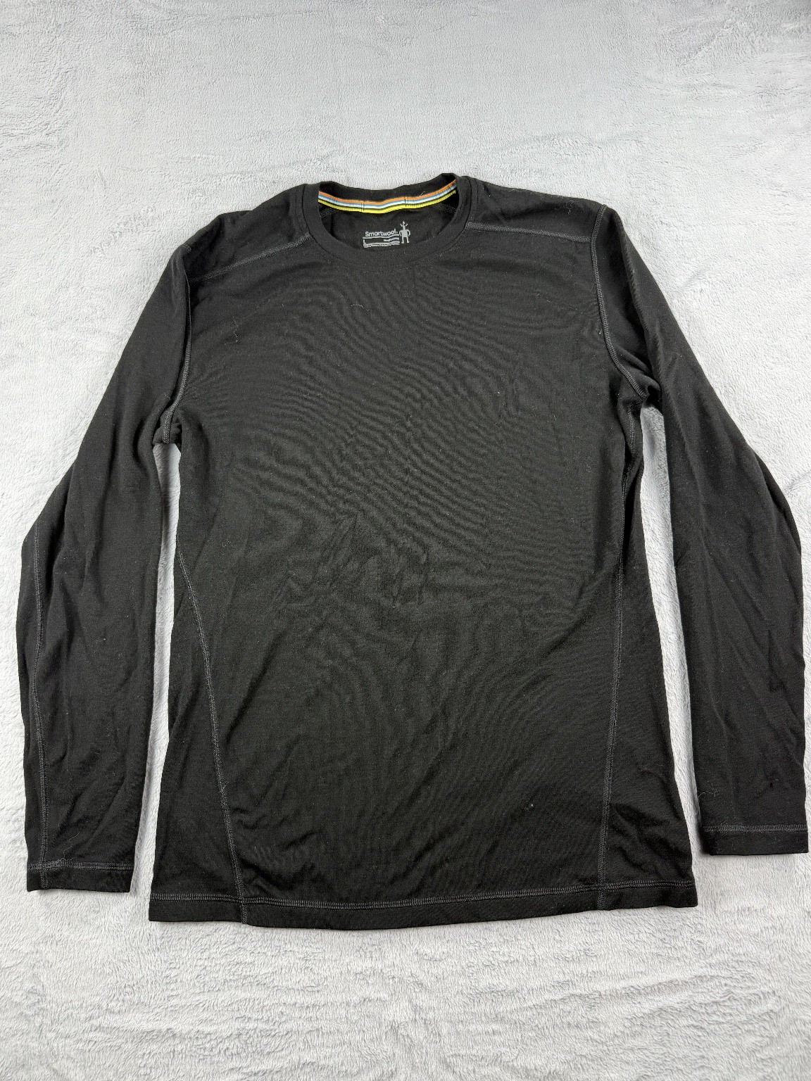 Smartwool Shirt Mens Large Black Long Sleeve Crewneck Base Layer Merino Wool Smartwool Shirt Mens Large Black Long Sleeve Crewneck Base Layer Merino Wool