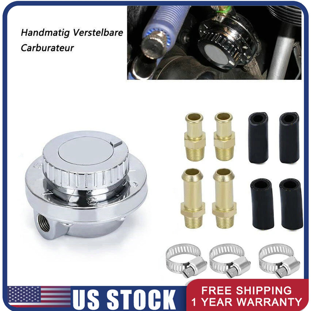 For Carburetor Engine 1-6 PSI Adjustable Fuel Pressure Regulator Kit Universal