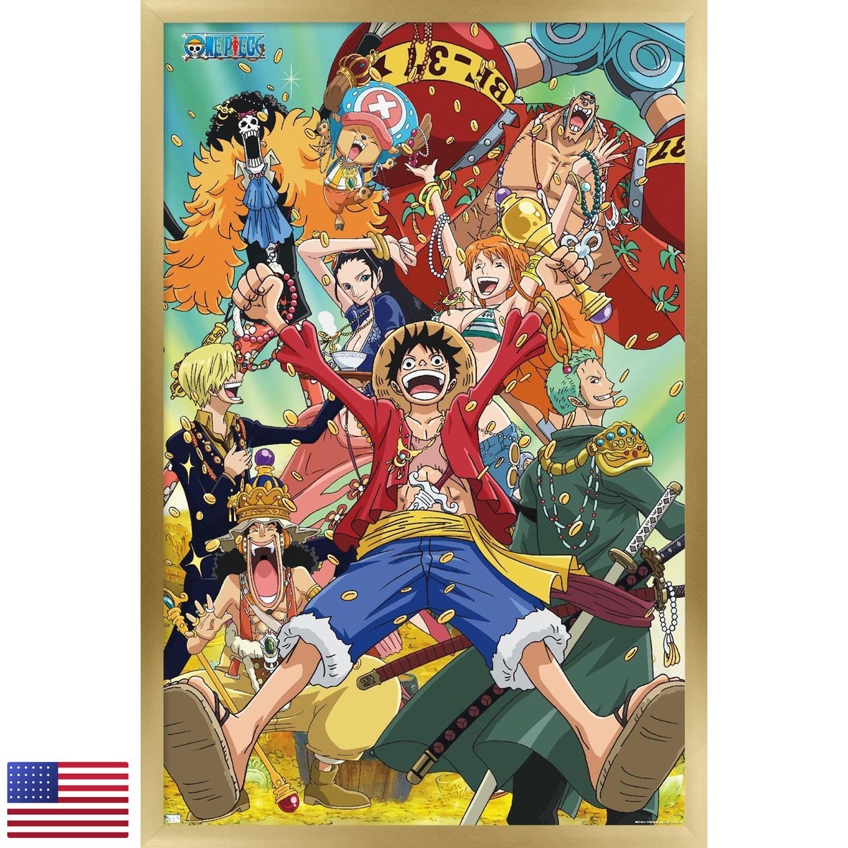 Trends International One Piece Fishman Island Crew Treasure Poster 34x22.4 Gold