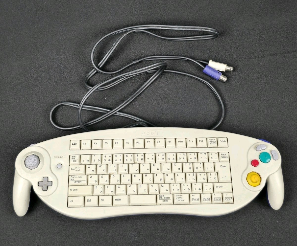 ASCII Nintendo GameCube Keyboard Controller Yellowed TESTED- US Seller ASCII Nintendo GameCube Keyboard Controller Yellowed TESTED- US Seller