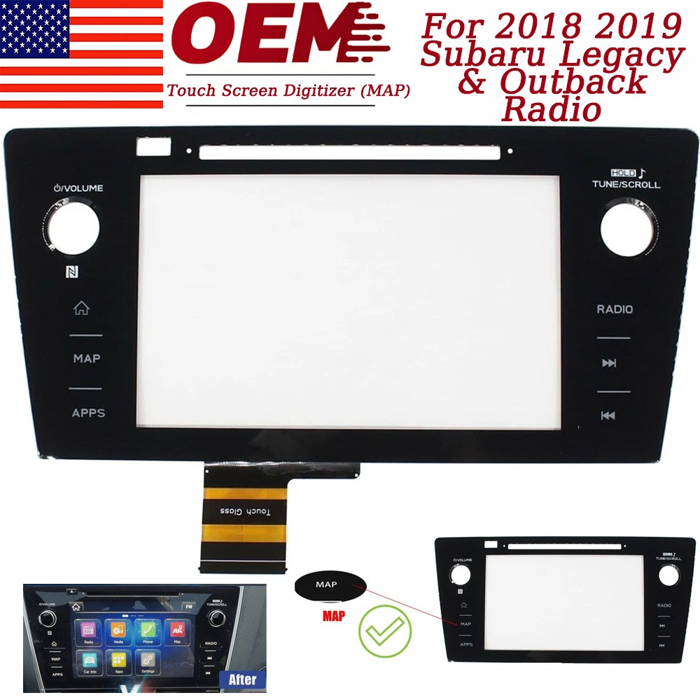 NEW For 2018-2019 Subaru Legacy & Outback Radio Touch Screen Digitizer (MAP) US