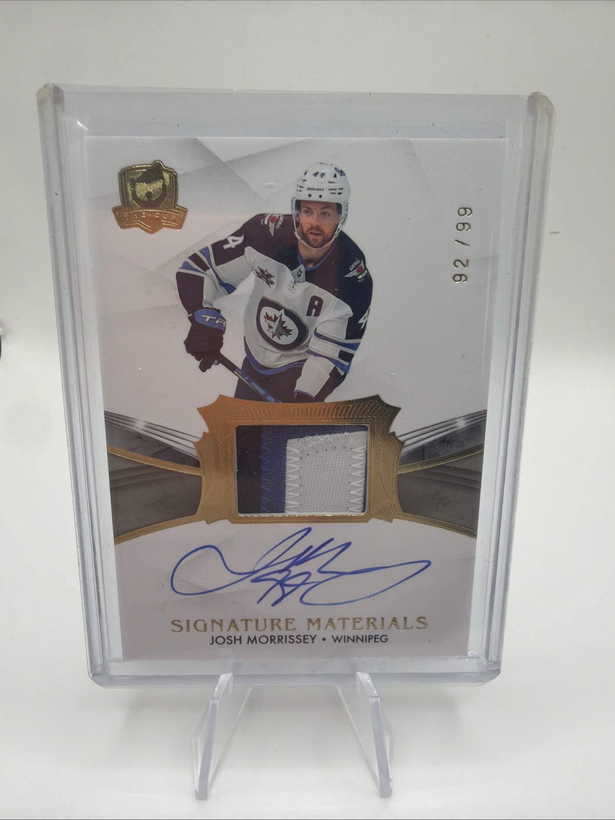 2022-23 Cup - 2020-21 Update Signature Materials Josh Morrissey #SP-MO /99 Auto