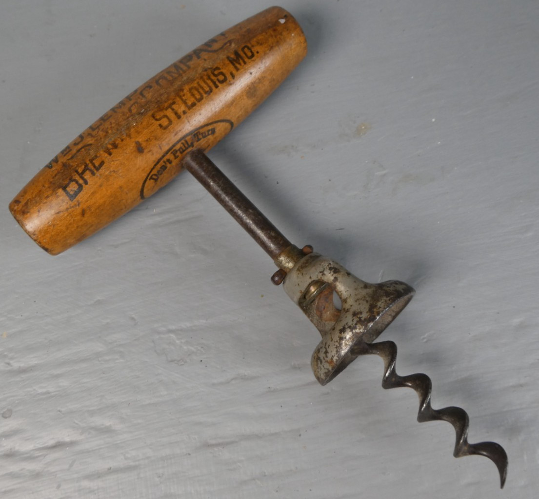 Antique Pre-Prohibition Wm. J. Lemp St. Louis Bell Corkscrew \ Antique Pre-Prohibition Wm. J. Lemp St. Louis Bell Corkscrew \