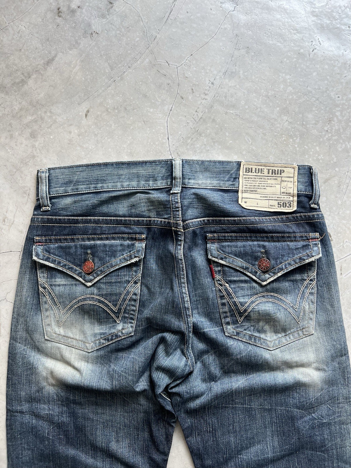 Vintage 90s Edwin Blue Trip Tag W34 Actual 36x33 Vintage 90s Edwin Blue Trip Tag W34 Actual 36x33