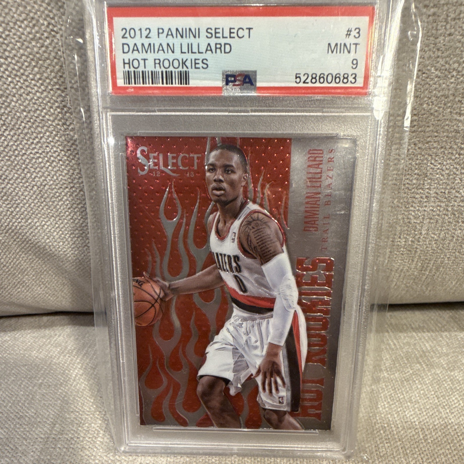 2012 Panini Select Damian Lillard Hot Rookie PSA 9 2012 Panini Select Damian Lillard Hot Rookie PSA 9