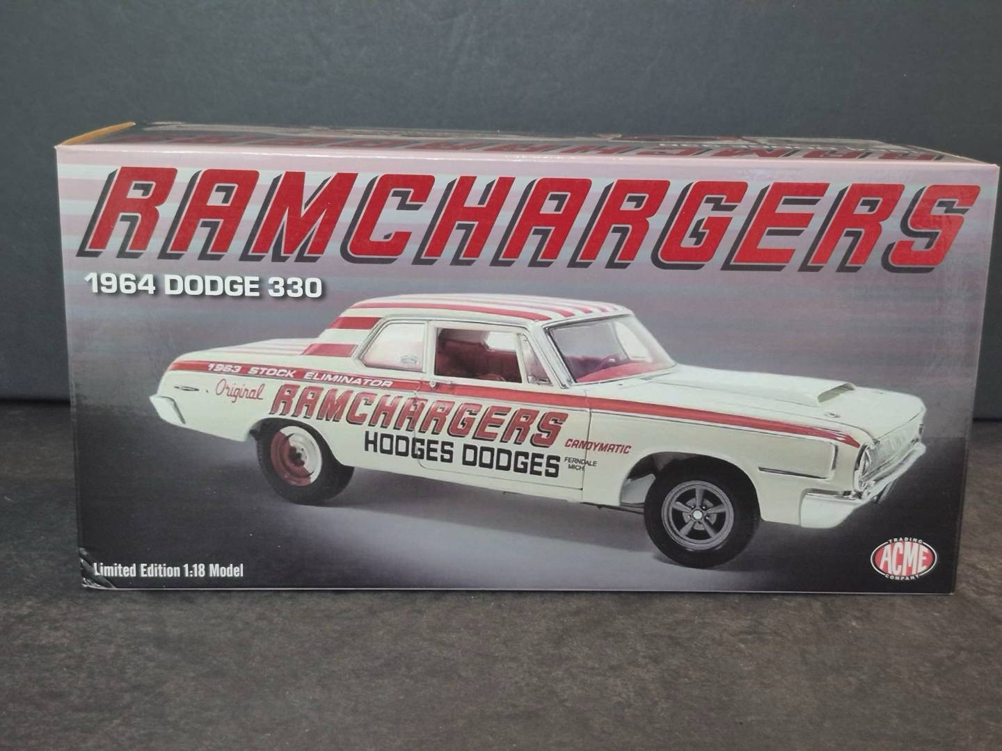Acme 1:18 1964 Dodge 330 Ramchargers Hodges Dodges 1/504 Drag Car A1806900 NIB