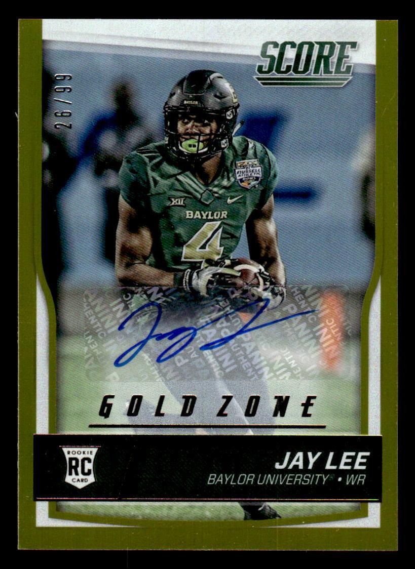 2016 SCORE JAY LEE 358 ROOKIE SIGNATURES GOLD ZONE AUTOGRAPH 26/99 BAYLOR BEARS