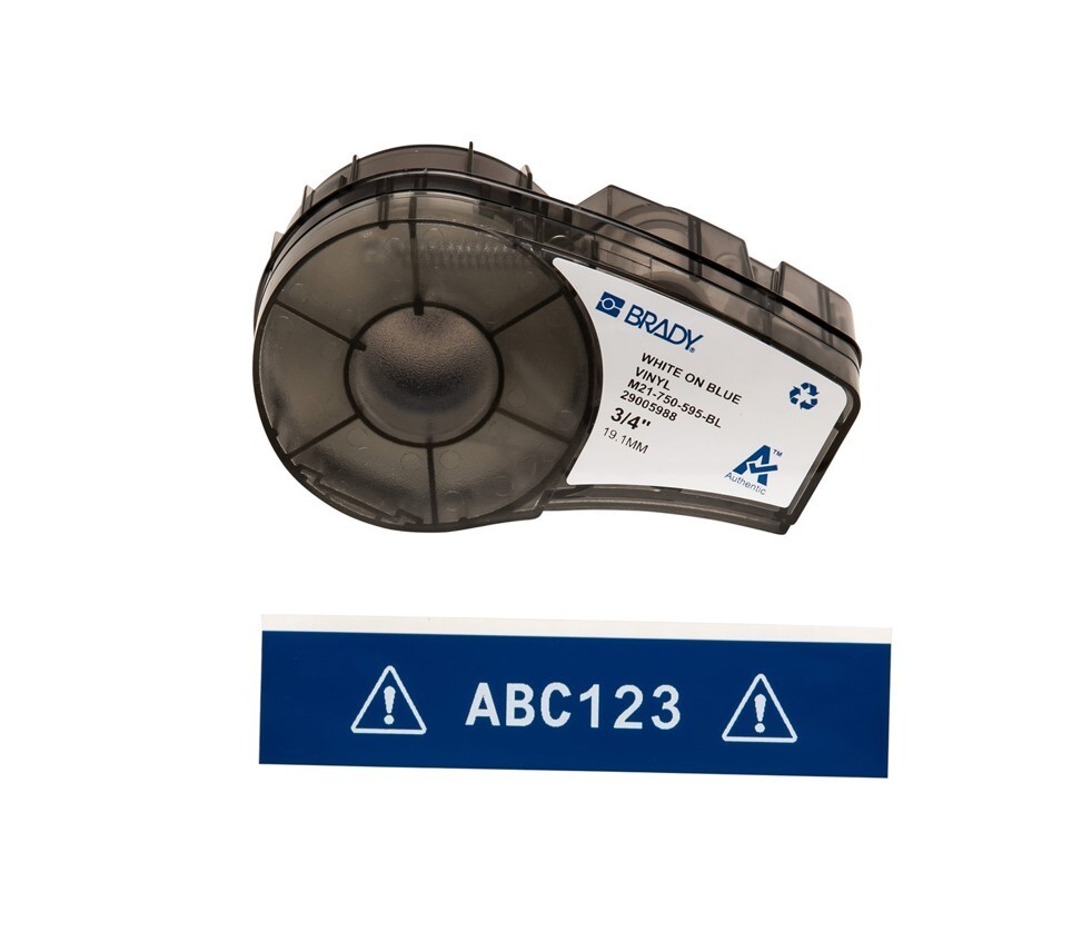 BDY 142794 M21-750-595-BL Print Cartridge B-595 WHT on BLU Vinyl, 1pc, BDY 142794 M21-750-595-BL Print Cartridge B-595 WHT on BLU Vinyl, 1pc,