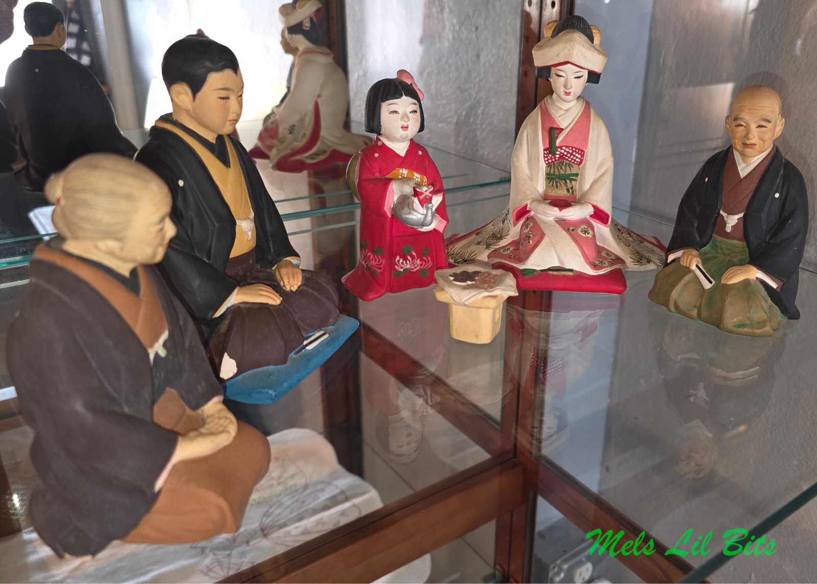 Vintage Japanese Hakata Urasaki Clay Dolls Lot of 10 - Mid-Century 1950s