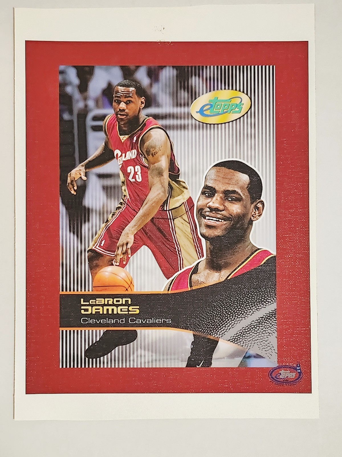 Lebron James 2003 Etopps Canvas Print 2008 Topps Convention Chicago 1 of 25 RARE