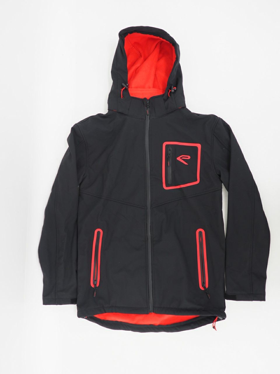 Ekoi Men\'s Softshell Polar Fleece Jacket Size Large Black / Red