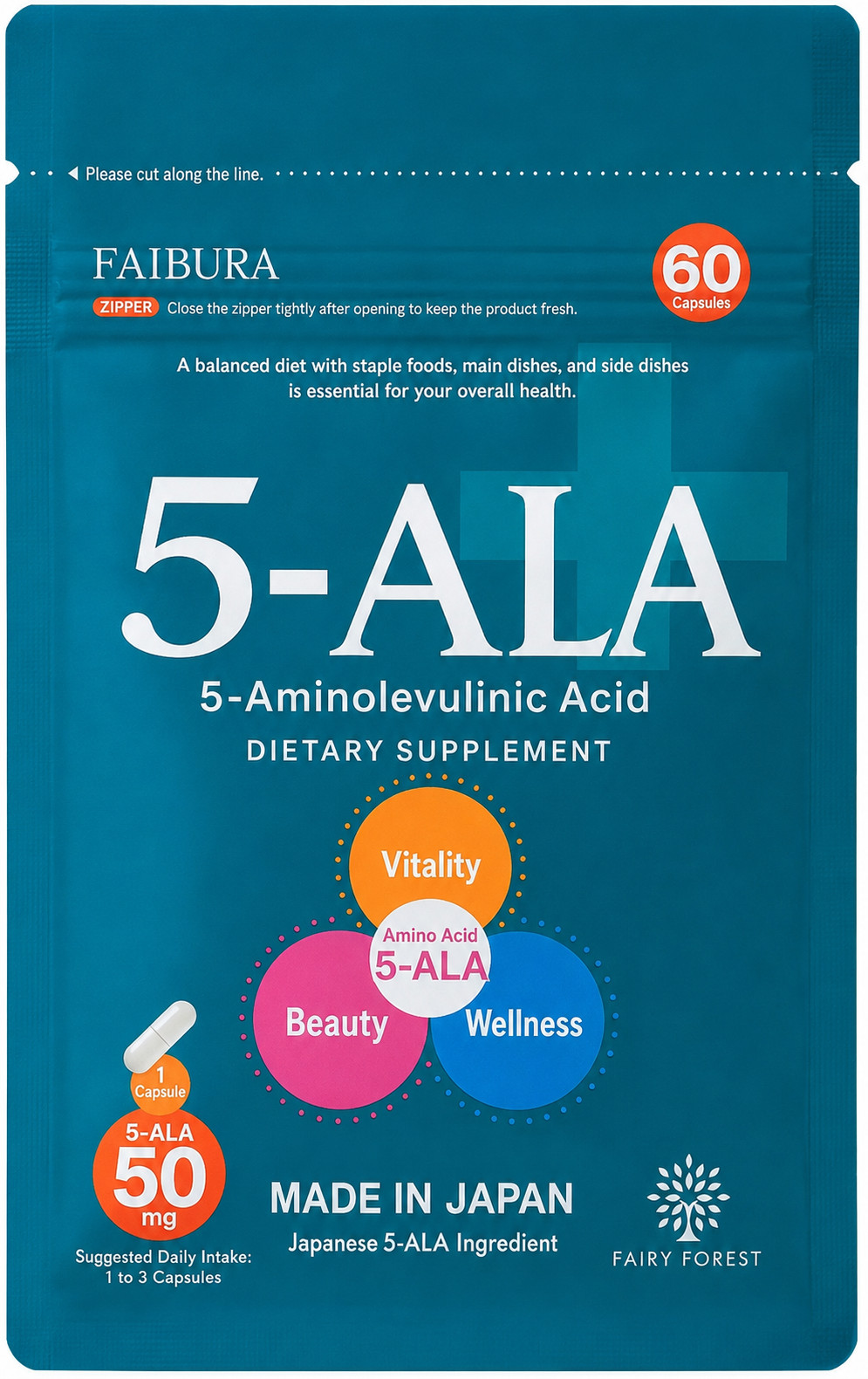 5-ALA 50mg Maid in JAPAN Dietary Supplement
