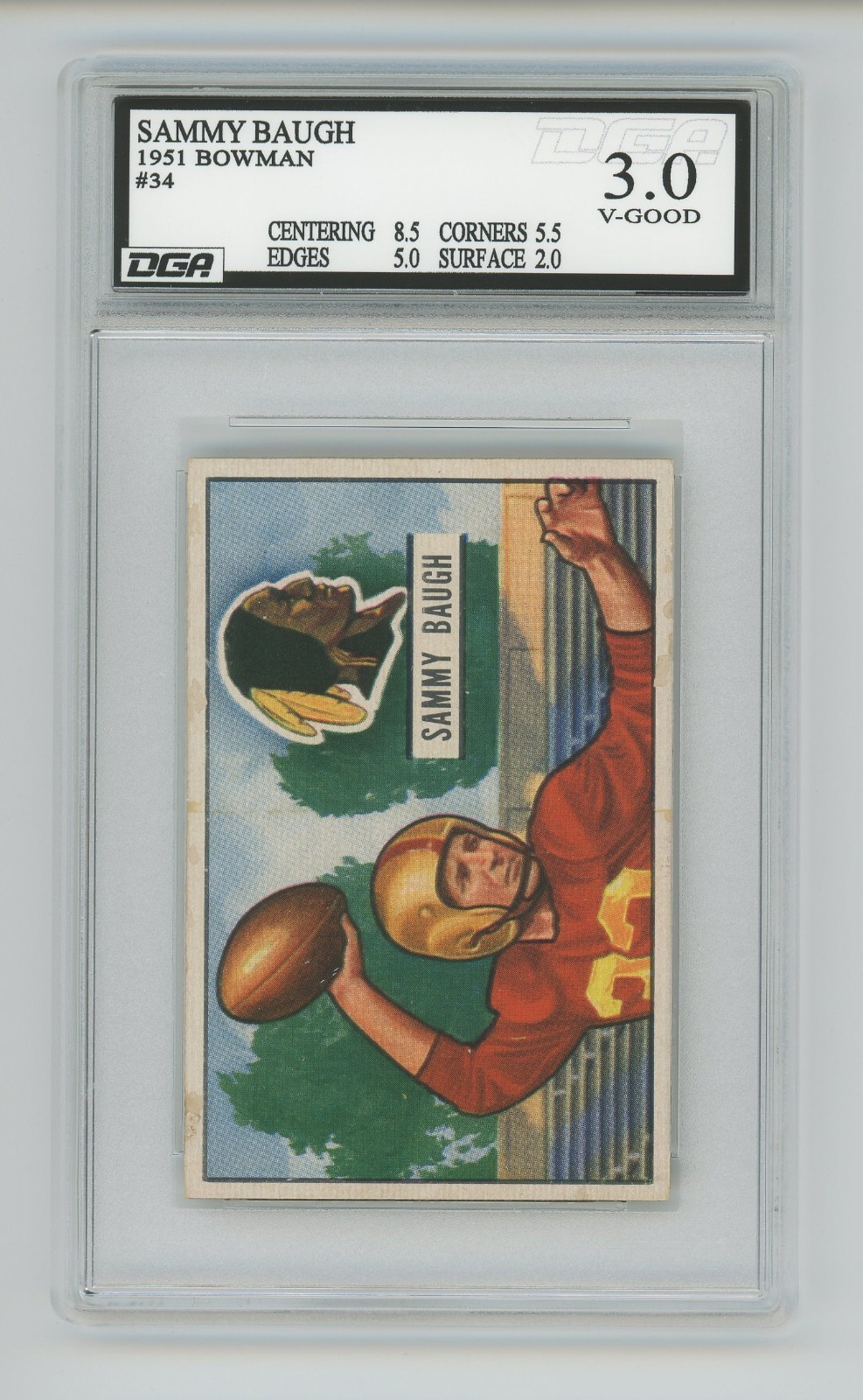 1951 Bowman Sammy Baugh DGA 3.0 #34 HOF - RareCo