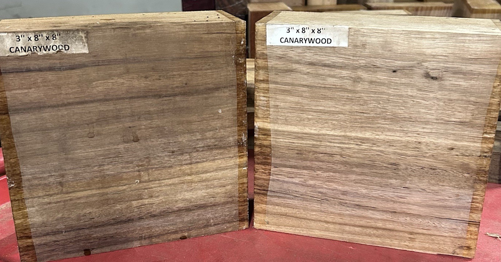 TWO (2) BEAUTIFUL EXOTIC CANARYWOOD BOWL BLANKS TURNING WOOD LUMBER 8\