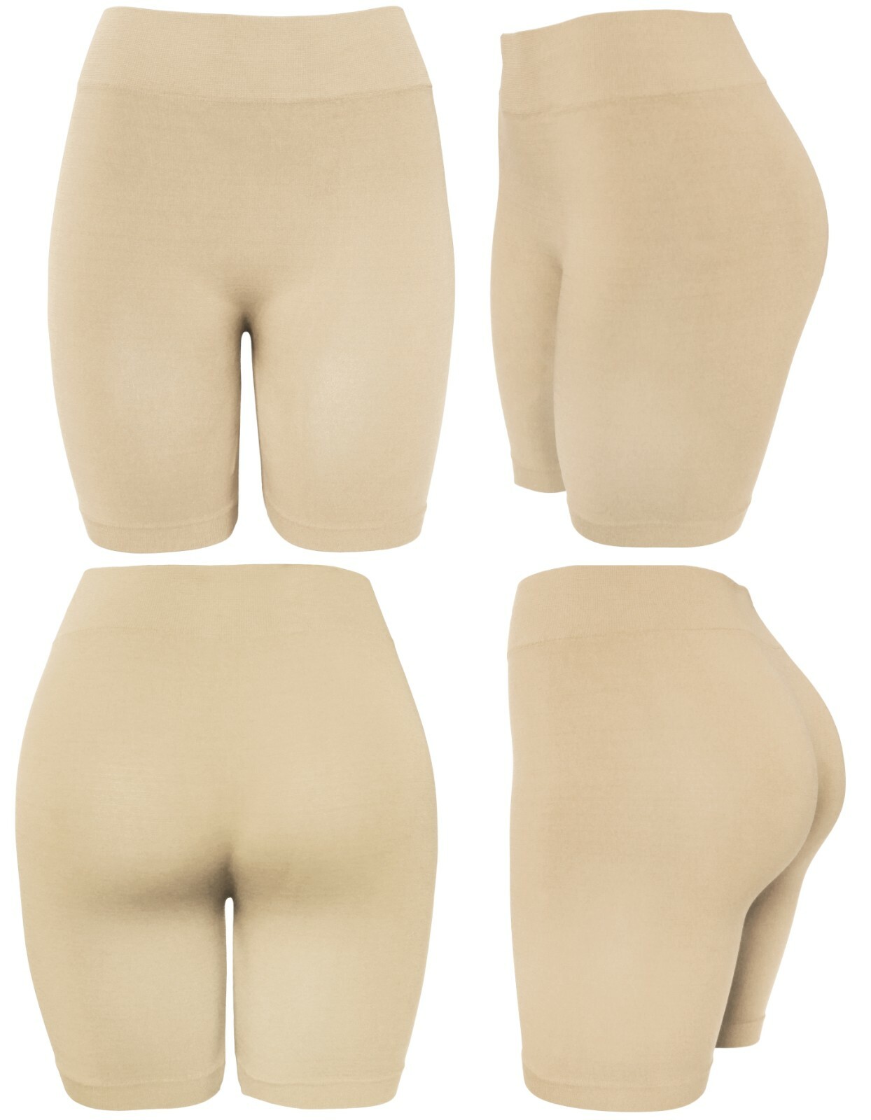 Women Slip Shorts Seamless Layering Biker Bermuda Shorts Under Dress Pant Short