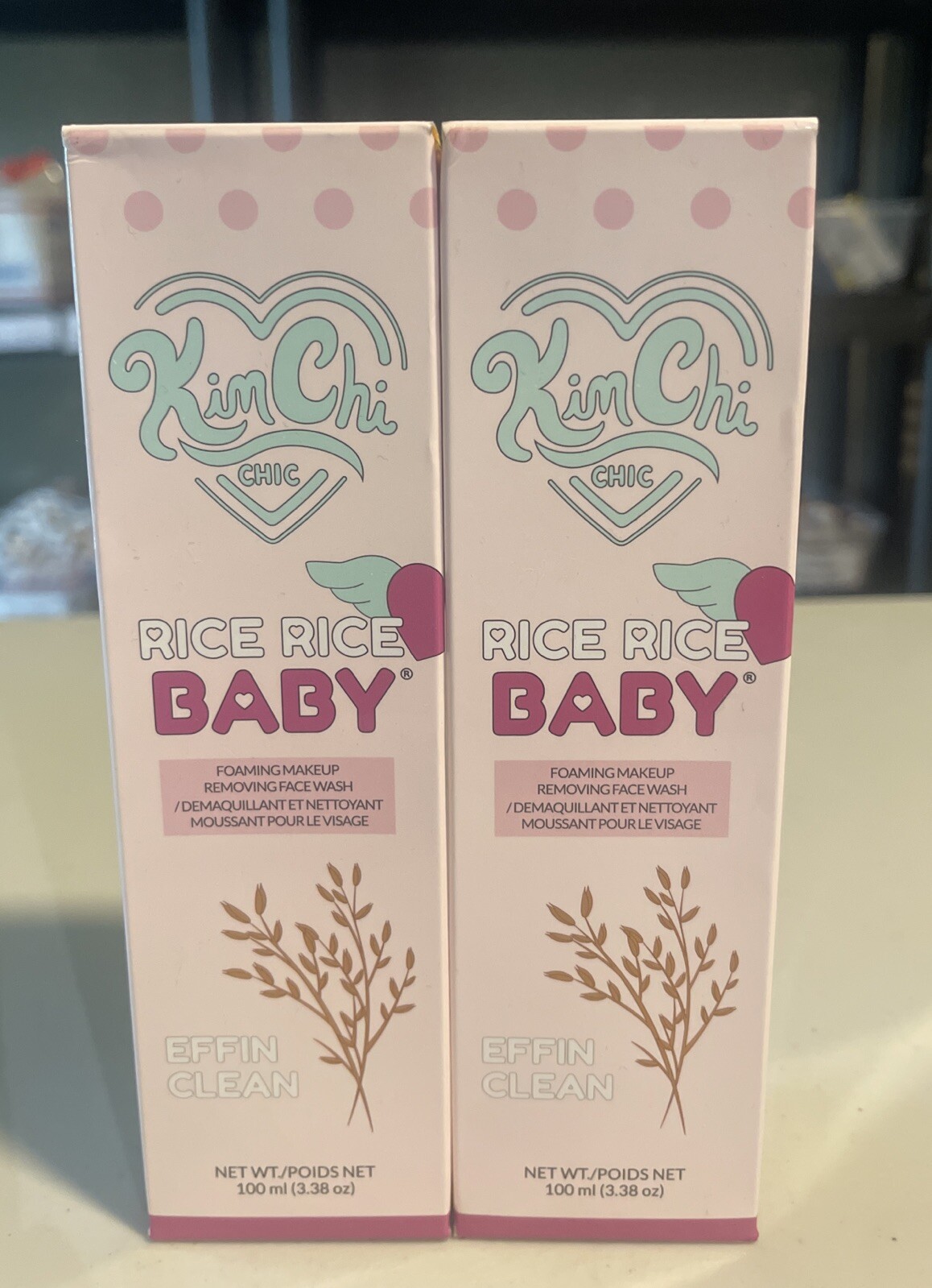 Lot of (2) Kim Chi RICE RICE BABY Foaming Makeup Removing Face Washes 3.38 fl oz Lot of (2) Kim Chi RICE RICE BABY Foaming Makeup Removing Face Washes 3.38 fl oz