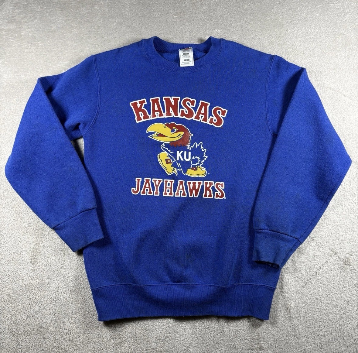 Y2K Kansas Jayhawks Sweatshirt Men’s S USA College Crewneck 90s Grunge #2A Y2K Kansas Jayhawks Sweatshirt Men’s S USA College Crewneck 90s Grunge #2A