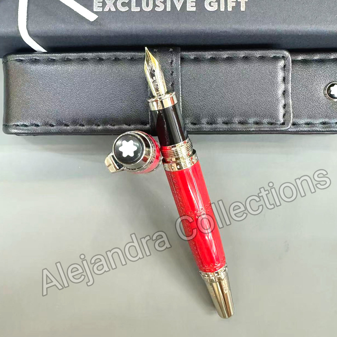 MONTBLANC Writers Edition Antoine de Saint Exupery Red Fountain Pen w/Box Rare