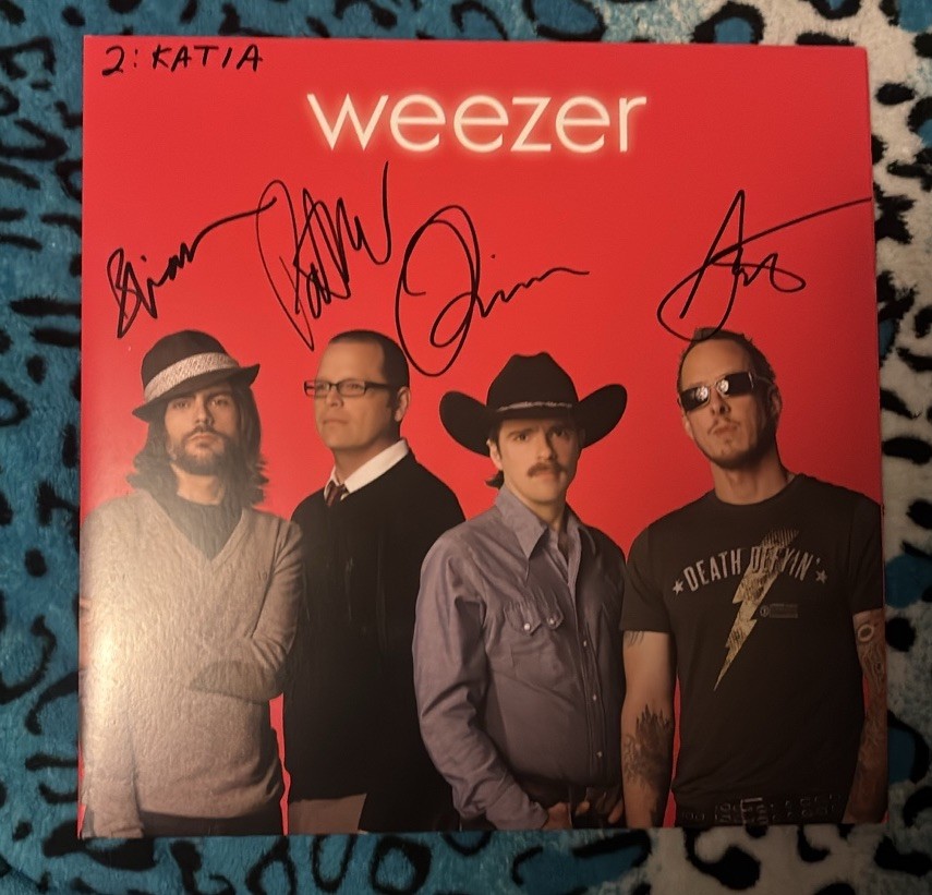 Weezer Signed Music Record Cover Autographed by Band Members
