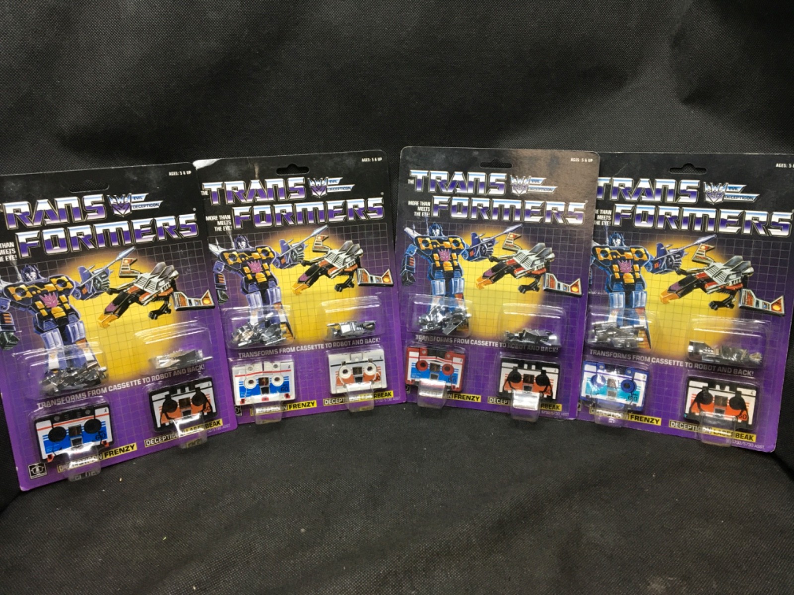 Lot of 4 TRANSFORMERS Frenzy Laserbeak G1 Reissue Action Figures COLOR VARIANTS