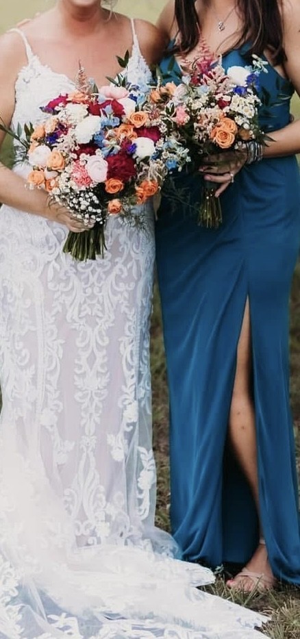 AZAZIE Brinda Bridesmaid Dress in Peacock Size A10